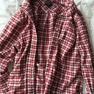 J.Crew Classic Red and White Plaid Shirt